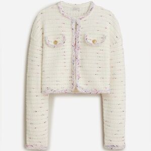 NWT J Crew Cropped Lady Jacket in Marled Yarn
